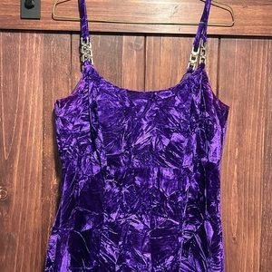 Vintage 90s Purple Velvet Dress